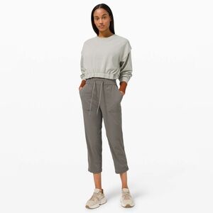 EUC Lululemon Beyond The Studio Crop Grey Sage Size 6